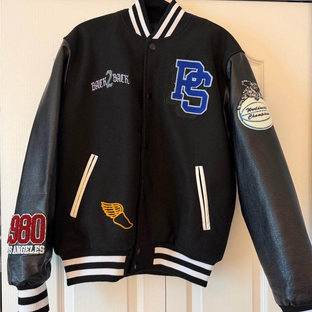 PacSun Black and White Varsity Jacket 🖤